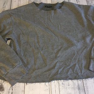 5 for $25 Wild Fable S Grey Fringe Crop Sweatshirt